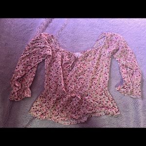 Floral peplum blouse